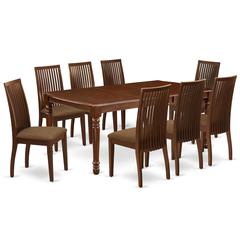Dining Room Set Mahogany, DOIP9-MAH-C