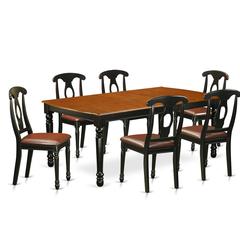 Dining Room Set Black & Cherry, DOKE7-BCH-LC