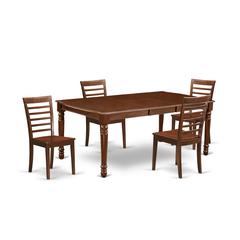 Dining Room Set Mahogany, DOML5-MAH-W