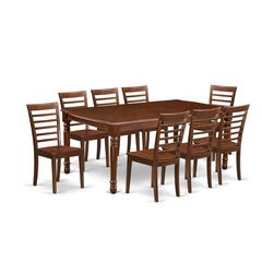 Dining Room Set Mahogany, DOML9-MAH-W