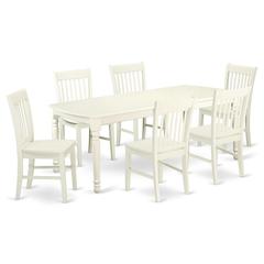 Dining Room Set Linen White, DONO7-LWH-W