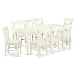 Dining Room Set Linen White, DONO9-LWH-W