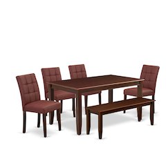 6 Piece Dining Room Set contain A Wood Table
