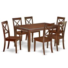 Dining Room Set Mahogany, DUBO7-MAH-W