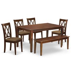 Dining Room Set Mahogany, DUCL6-MAH-C