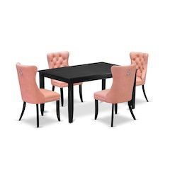 5 Piece Kitchen Table Set Contains a Rectangle Dining Table