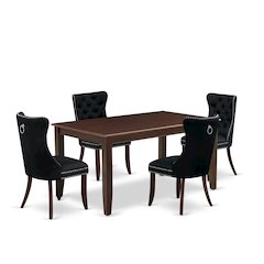 5 Piece Kitchen Table & Chairs Set Consists of a Rectangle Dining Table