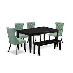 6 Piece Dining Room Set Consists of a Rectangle Solid Wood Table