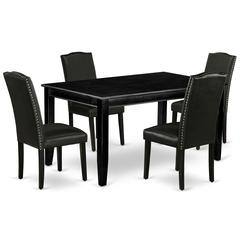 Dining Room Set Black, DUEN5-BLK-69