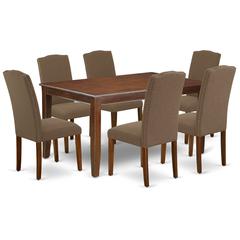Dining Room Set Mahogany, DUEN7-MAH-18