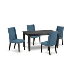 Dining Room Set Black, DUFL5-BLK-21