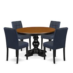5-Piece Dining Room Set, Black & Cherry