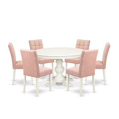 9-Piece Modern Dining Set, Linen White