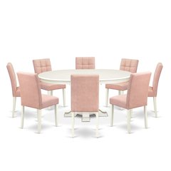 7-Piece Mid-Century Kitchen Set, Linen White