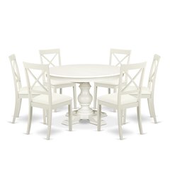 7-Piece Mid-Century Kitchen Set, Linen White