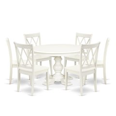 9-Piece Modern Dining Set, Linen White