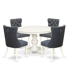 7-Piece Kitchen Dining Set, Linen White