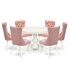 5-Piece Kitchen Table Set, Linen White