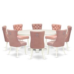 5-Piece Mid-Century Kitchen Set, Linen White