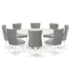 7-Piece Mid-Century Kitchen Set, Linen White