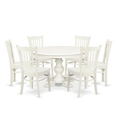 5-Piece Kitchen Table Set, Linen White