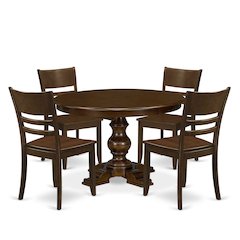 7-Piece Mid-Century Kitchen Set, Espresso