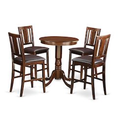 5  Pc  counter  height  Table  and  chair  set-pub  Table  and  4  bar  stools  with  backs