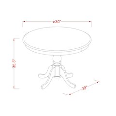 Eden  round  counter  height  table  finished  in  linen  white