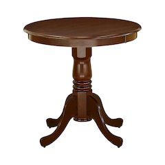 Round Dining Table, Pedestal Base, Mahogany, Mid-Century, Solid Wood