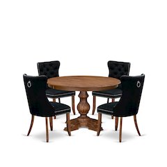 5-Piece Dining Room Set In Black Color