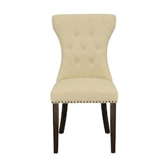 Upholstered Parsons Dining Chair for Kitchen and Dining Rooms, Mahogany, Set of 2