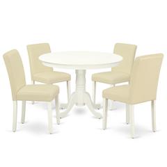 Dining Room Set Linen White, HLAB5-LWH-64