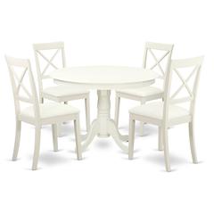 Dining Room Set Linen White, HLBO5-LWH-LC
