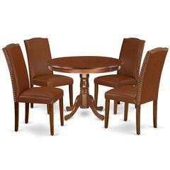 Dining Room Set Mahogany, HLEN5-MAH-66