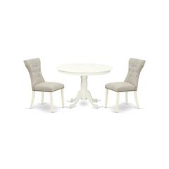 Dining Room Set Linen White, HLGA3-LWH-35