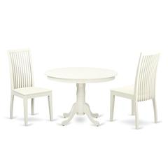 Dining Room Set Linen White, HLIP3-LWH-W