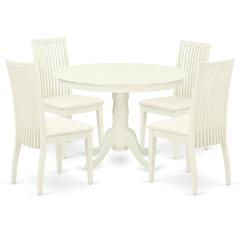 Dining Room Set Linen White, HLIP5-LWH-C