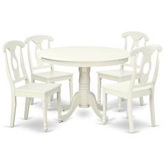 Dining Room Set Linen White, HLKE5-LWH-W
