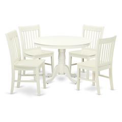 Dining Room Set Linen White, HLNO5-LWH-W