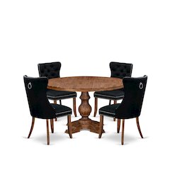 5-Piece Dining Set In Black Color