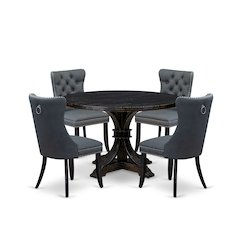 5-Piece Dining Set In Platinum Gray Color