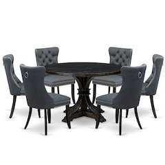 7-Piece Modern Kitchen Set In Platinum Gray Color