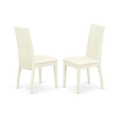 Linen-Upholstered Dining Chair with Solid Wood Legs for Dining Room, Set of 2
