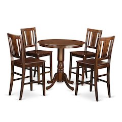 Stylish 5 Piece Counter Height Dining Table Set with 4 Chairs