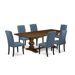 East West Furniture Dining Room Set, 42x92 Inch