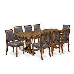 9 piece Kitchen Table Set consists of a Dining Table and 8 kitchen Chairs