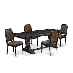 5 piece Mid Century Dining Table Set a Kitchen Table and 4 Dining Chairs