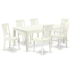 Dining Room Set Linen White, LGAV7-LWH-W