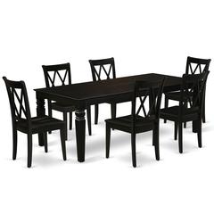 Dining Room Set Black, LGCL7-BLK-W