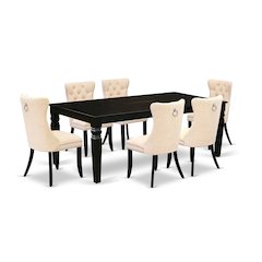 7 Piece Kitchen Table Set Consists of a Rectangle Dining Table